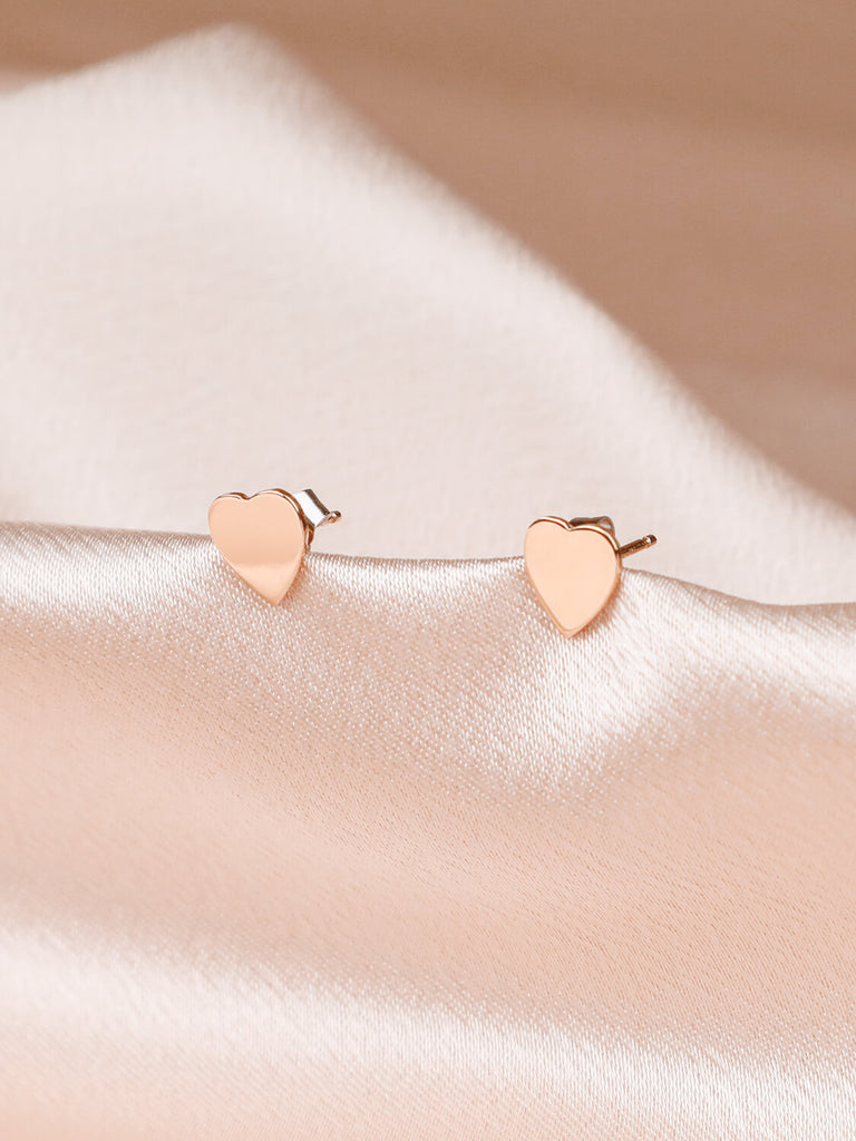 Detail photo of love never dies heart stud earrings